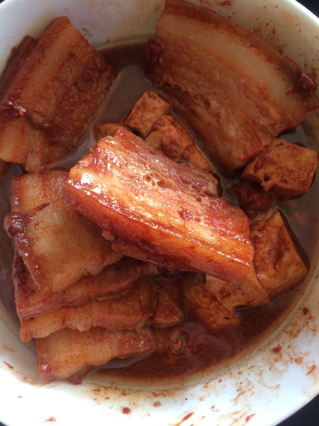 做过 腐乳肉 特意加了几块白豆腐,很不错