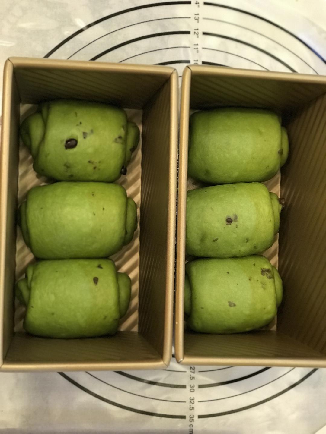 【【中种绵绵绵吐司】抹茶蜜豆味的做法步骤图】顾小小大人-制作