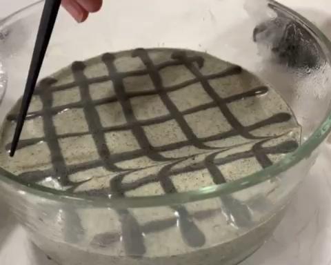 黑米粉糯米粉蛋糕拉花