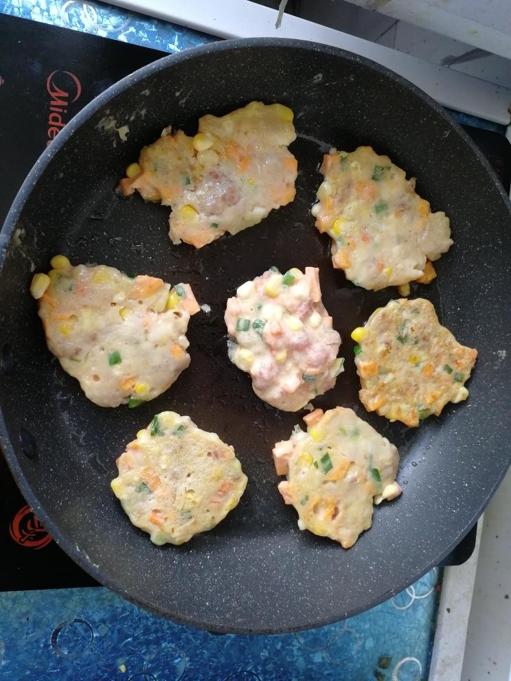 玉米番薯瘦肉虾饼