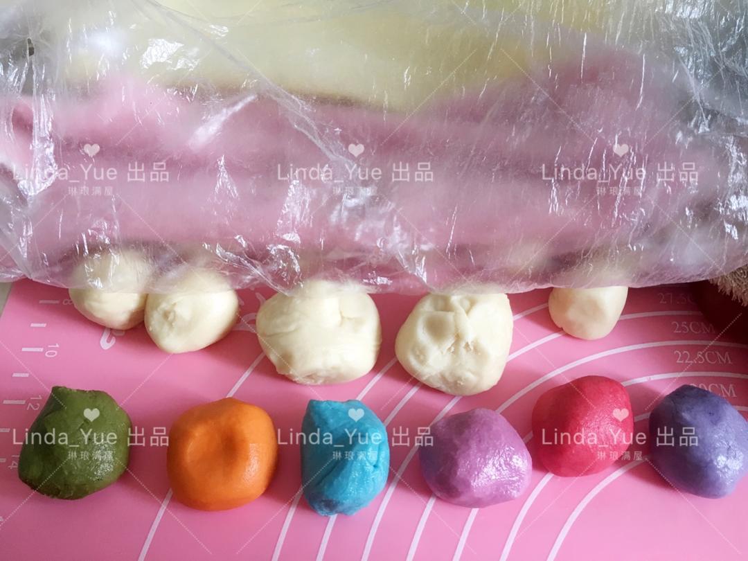 【彩虹蛋黄酥的做法步骤图,彩虹蛋黄酥怎么做好吃】Linda_Yue-制作