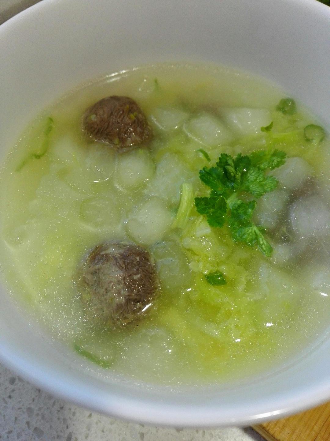 宝宝辅食之牛肉丸子冬瓜汤