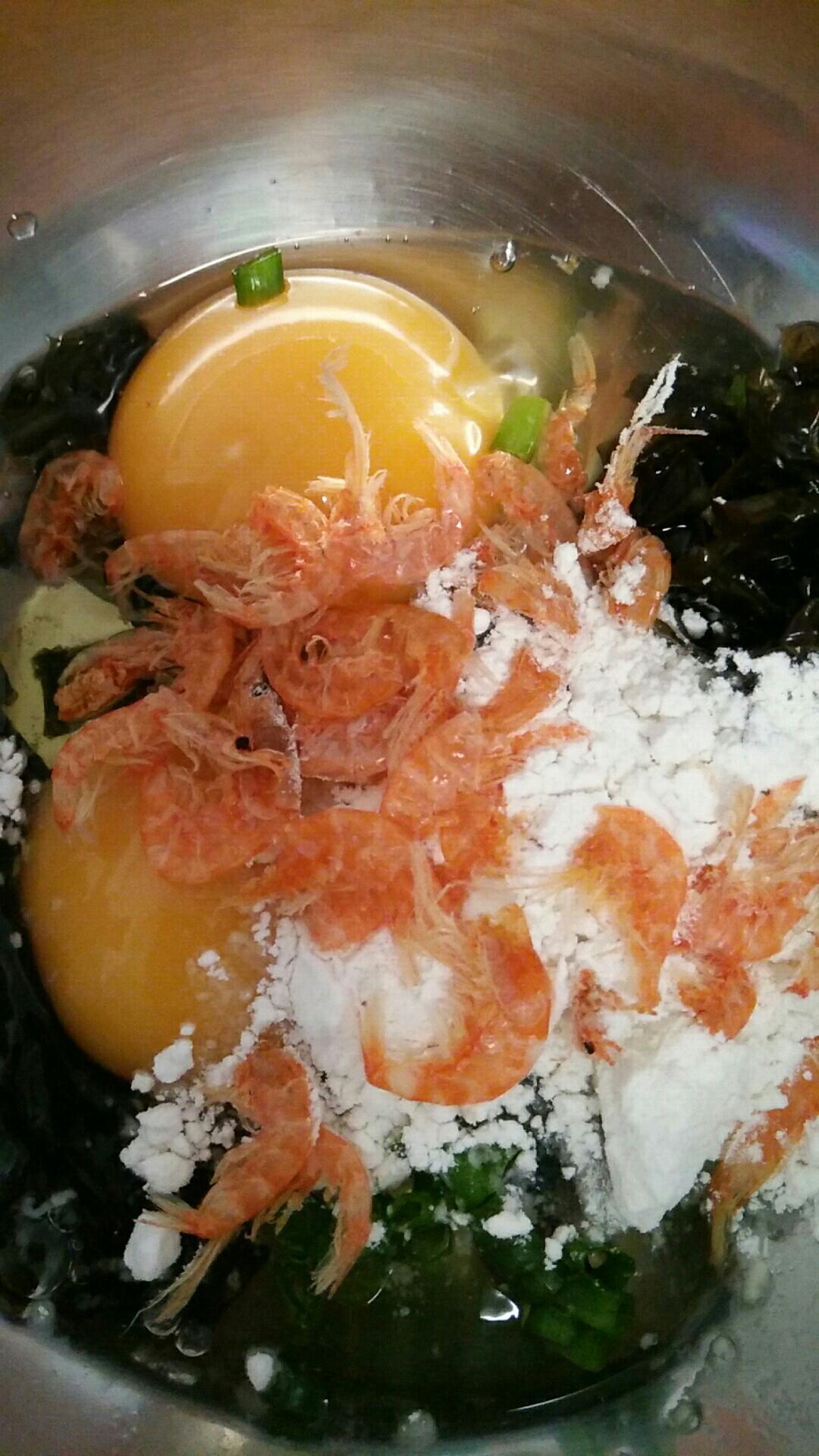 紫菜虾皮蛋饼(快手早餐)