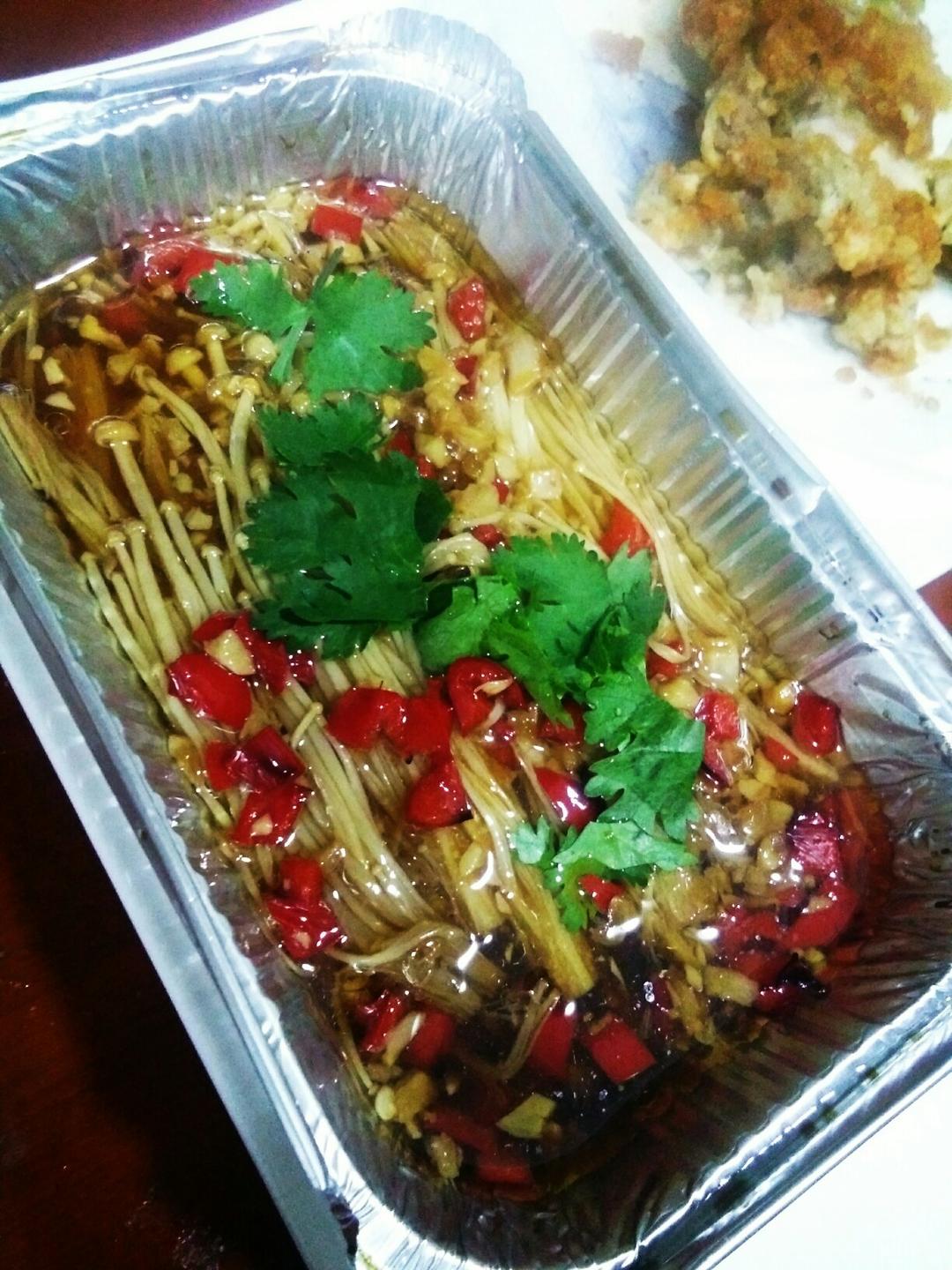 小小华star做的锡纸金针菇(烤箱版)