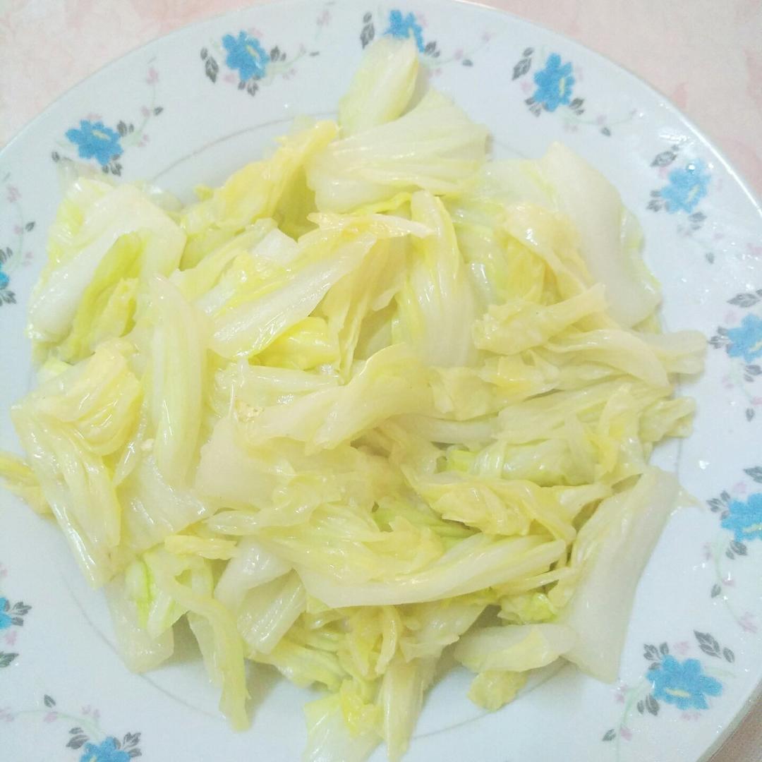 天街凉茶做的清炒黄芽白