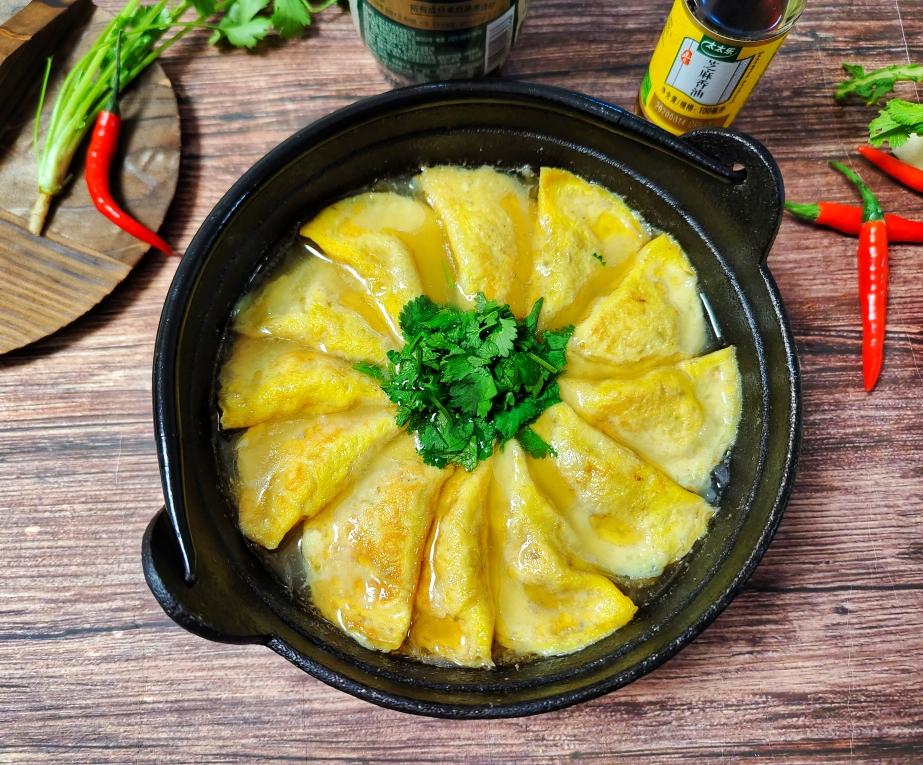 鲜美萝卜丝炖蛋饺 太太乐鲜鸡汁芝麻香油