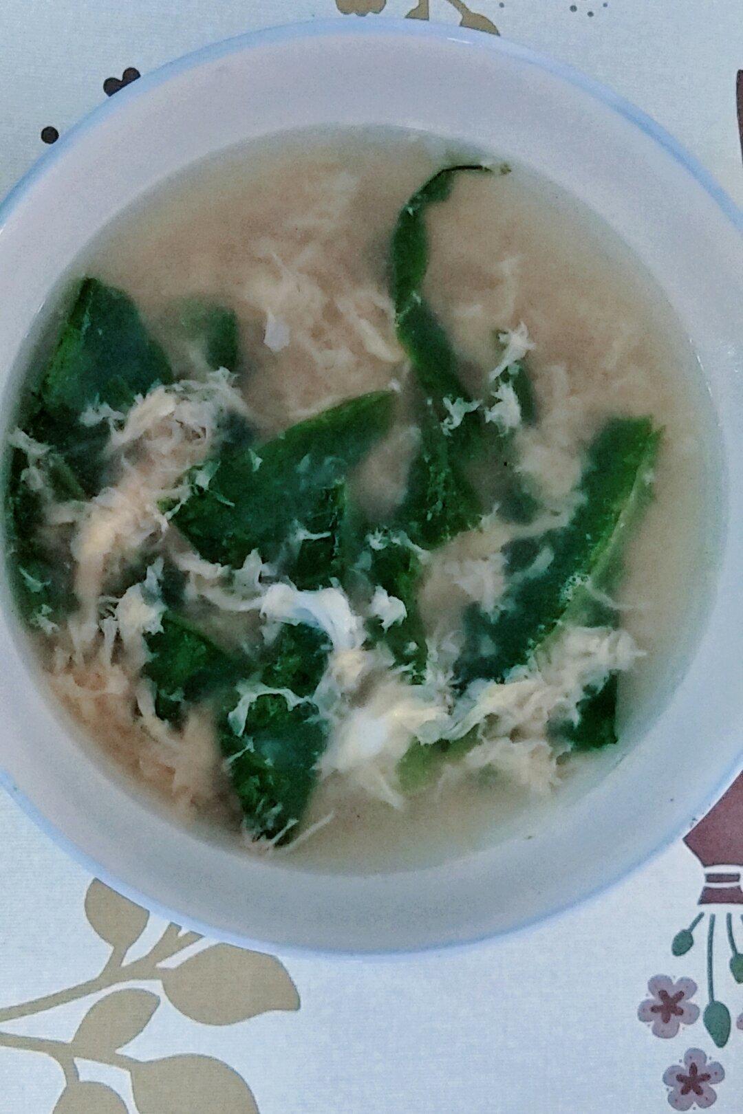 橴橴雨做的油麦菜鸡蛋汤