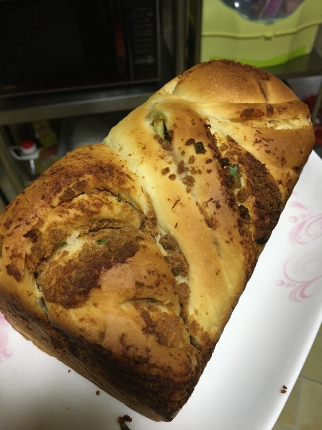 中种法的香葱肉松吐司的做法