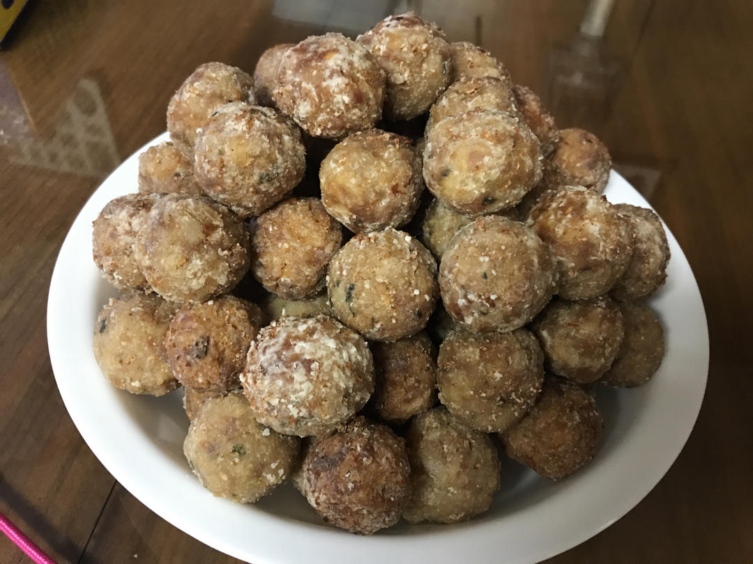 文文331做的糯米肉圆子