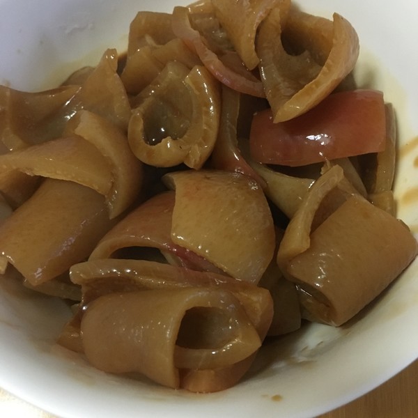 团豆做的红烧肉皮