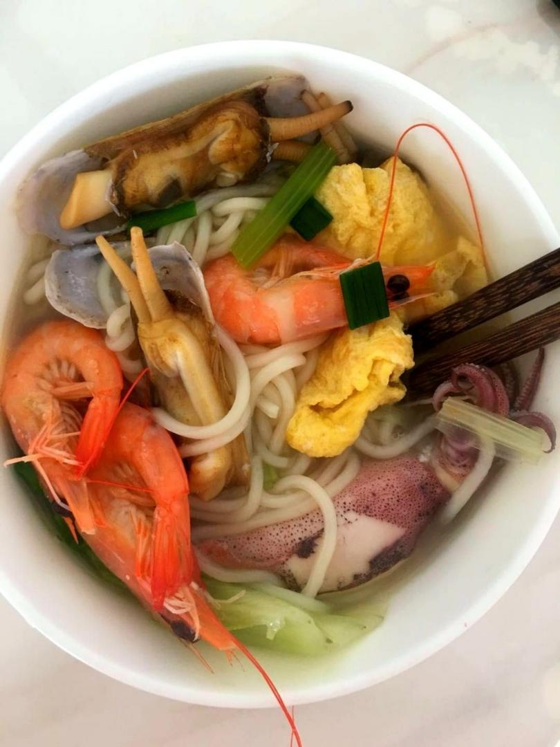 做的海鲜面