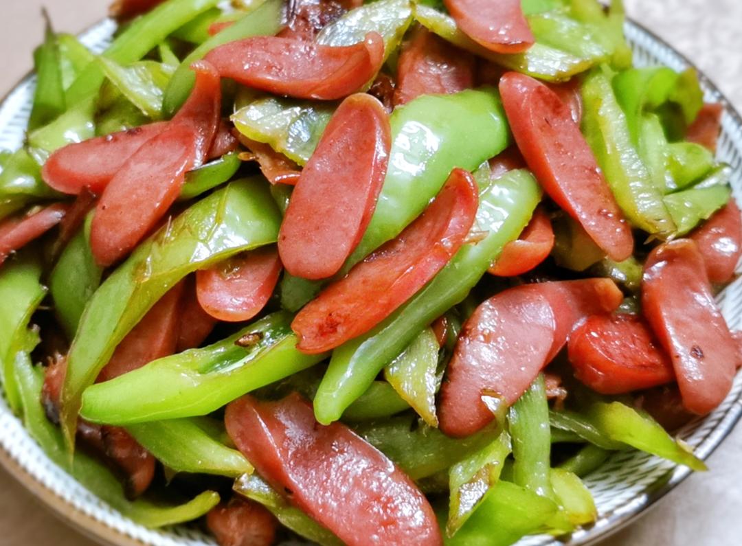 青椒炒火腿肠