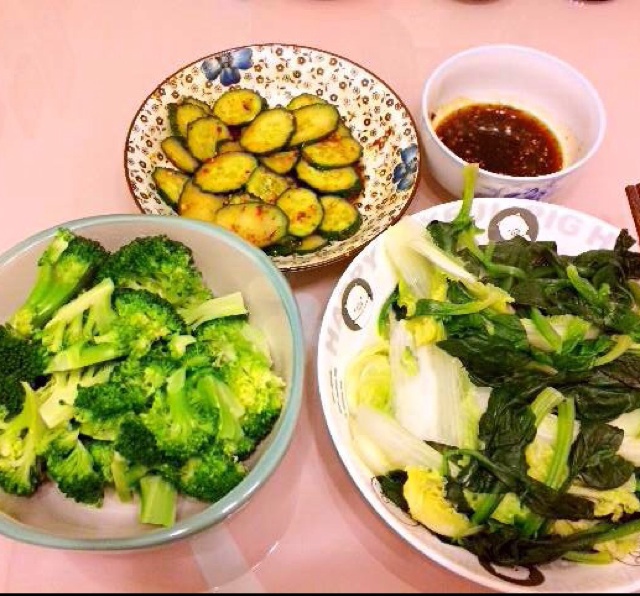 做过 减肥餐 #晚餐2014年3月21日# 自制水煮菜减肥餐