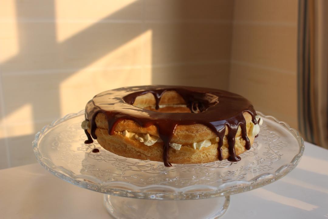 【高颜值的花环泡芙的做法步骤图，怎么做好吃】鲁卡小宝-制作