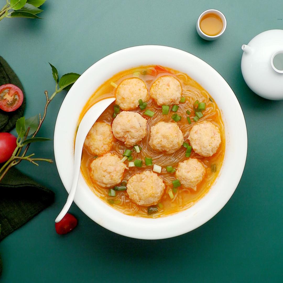 番茄虾滑粉丝