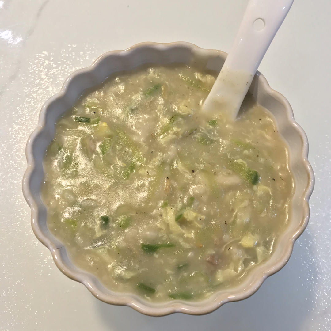自由自在的精灵儿做的青萝卜丝咸汤