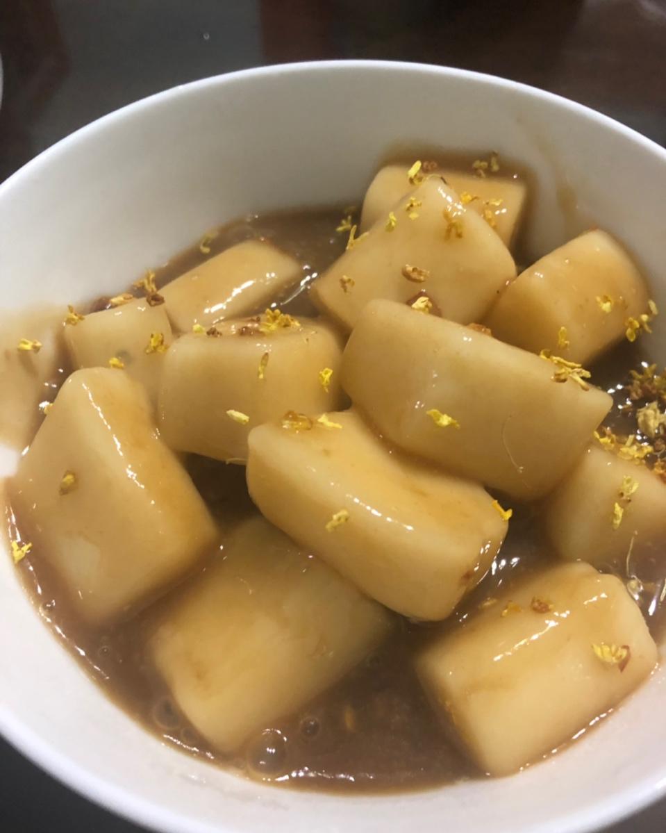 陈天爽翻了做的桂花红糖年糕