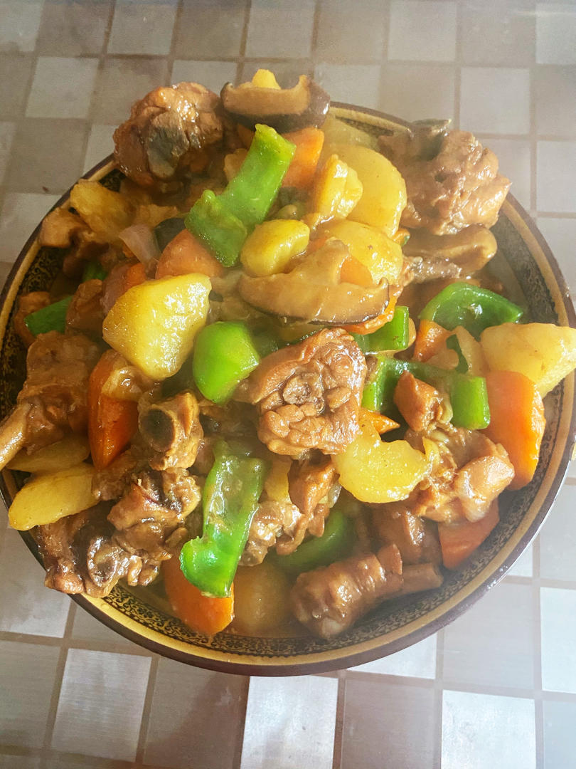 亲亲0321做的 家常菜 鸡肉炖土豆