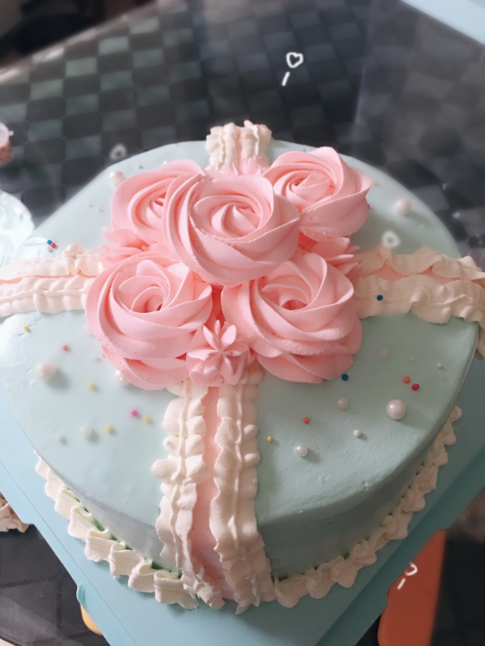 守护天使-30做的简易蛋糕裱花