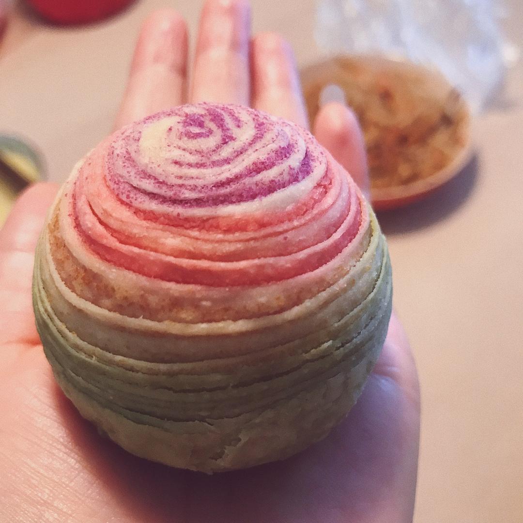 西门吹西做的彩虹酥 螺旋酥 五彩酥 各种酥 史上步骤最详细 累到吐血