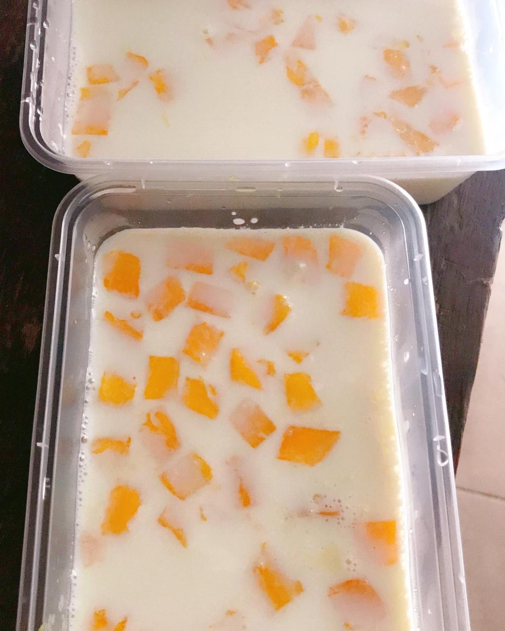 点点映做的芒果牛奶布丁