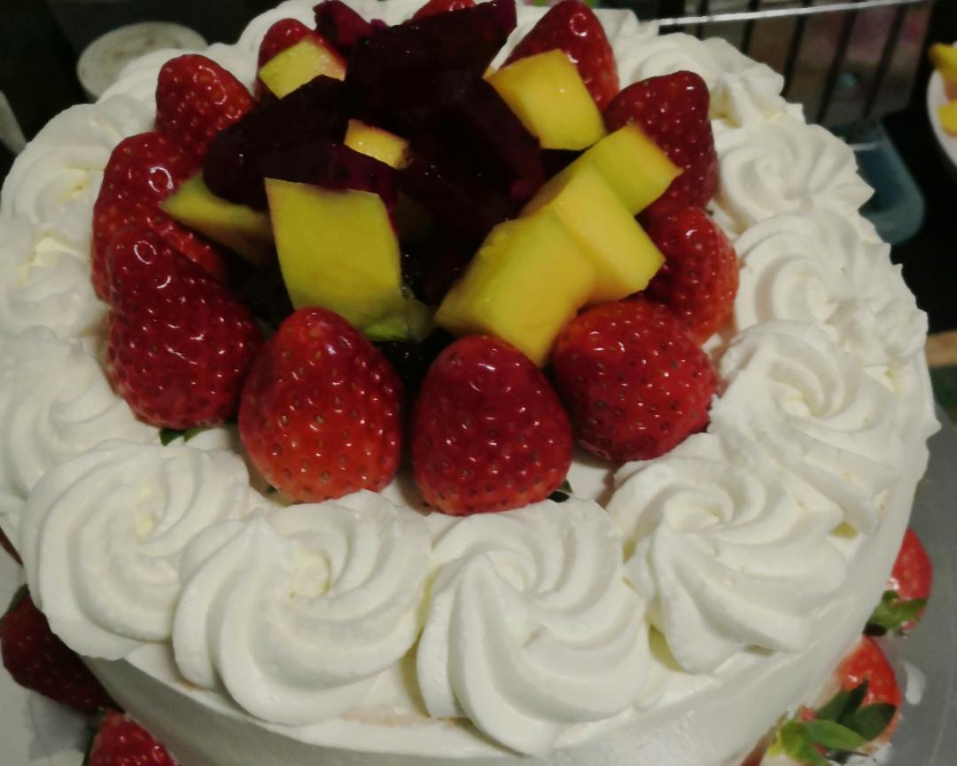 低糖水果奶油生日蛋糕