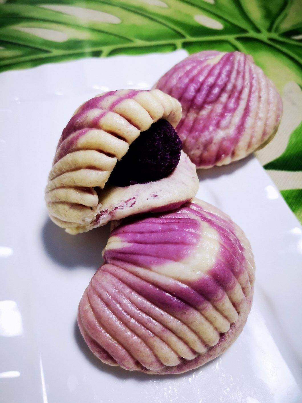 木子_小屋做的紫薯贝壳包