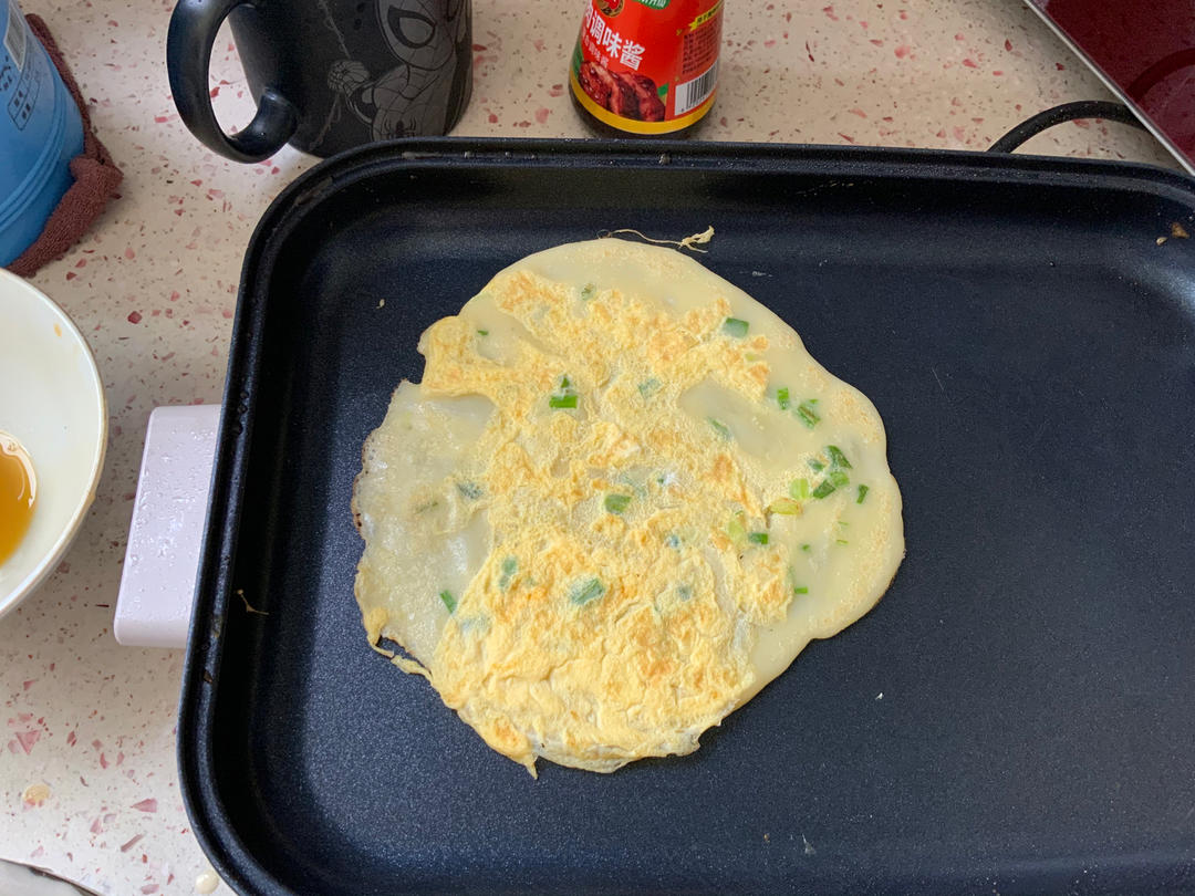 一颗小太阳yann做的早餐香葱鸡蛋饼