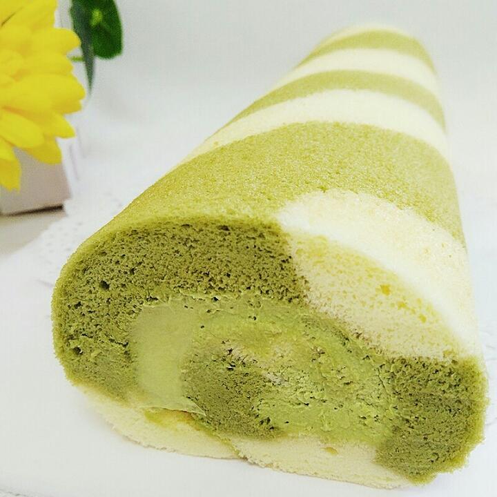 笑靥如花xdg做的清新抹茶双色蛋糕卷~ukoeo 高比克风炉食谱