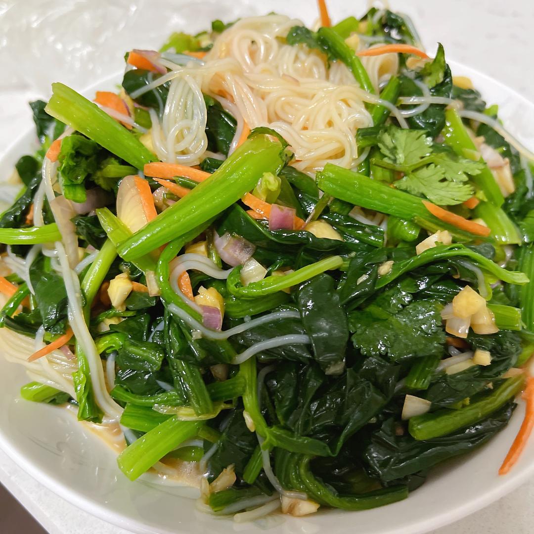 凉拌菠菜粉丝