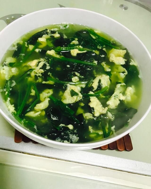 静_p345做的菠菜鸡蛋汤