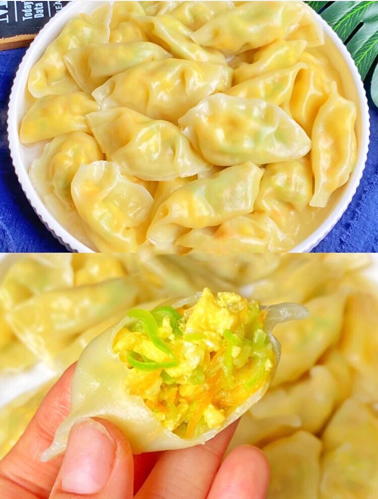 太好吃了~越吃越瘦馅大皮薄的西葫芦鸡蛋馅饺子