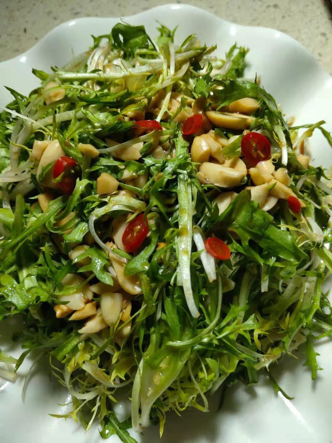 春节爽口小菜—凉拌苦菊