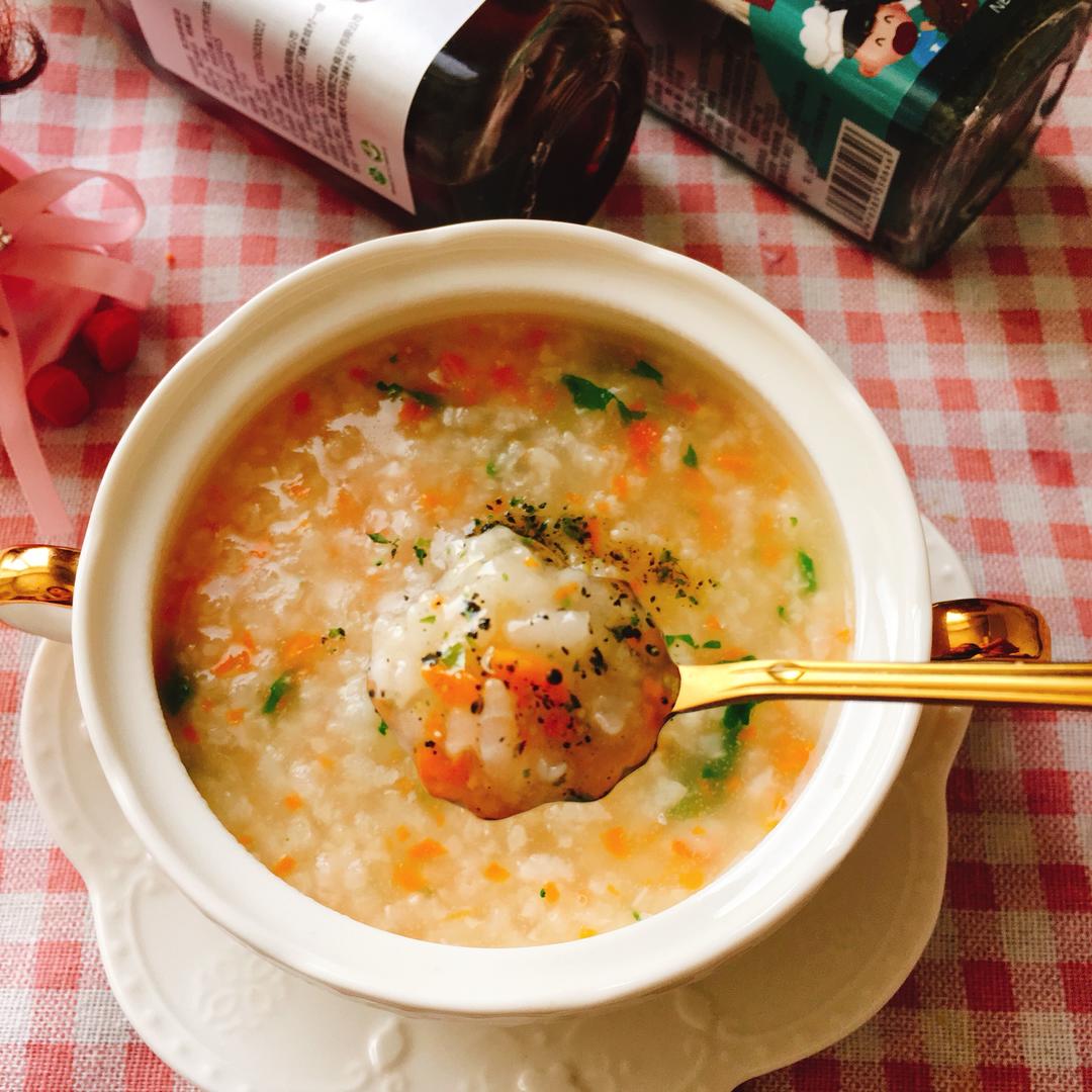 宝宝辅食蔬菜虾仁粥