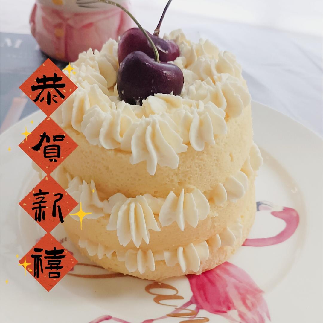 小四寸鲜奶油裸蛋糕