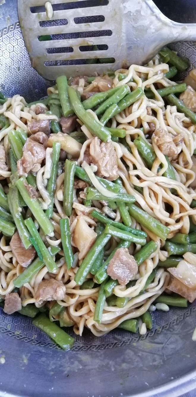 豆角焖面的做法