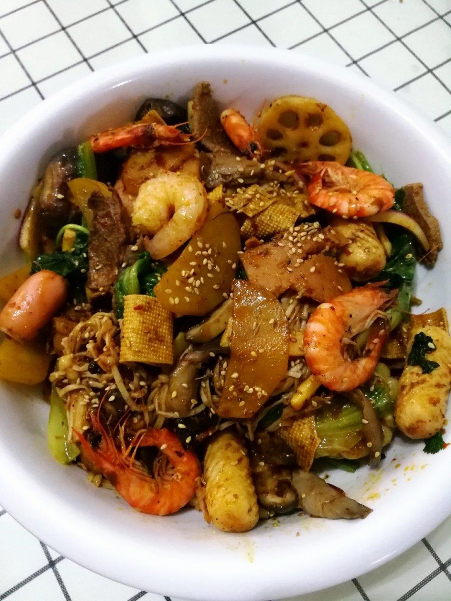 i兔纸做的自制麻辣香锅