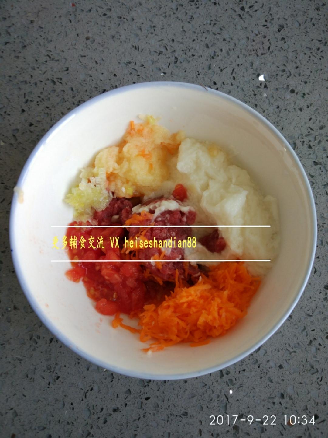 辅食牛肉麻山药丸子