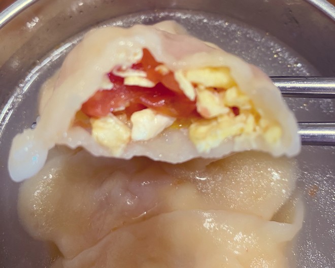 西红柿鸡蛋水饺的做法