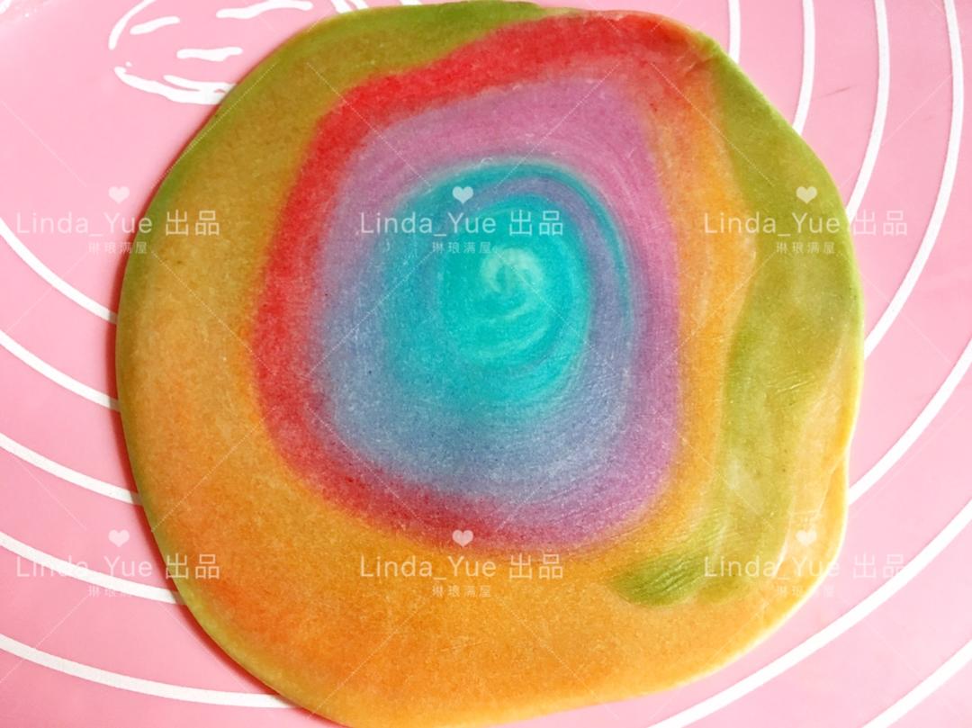 【彩虹蛋黄酥的做法步骤图,彩虹蛋黄酥怎么做好吃】Linda_Yue-制作