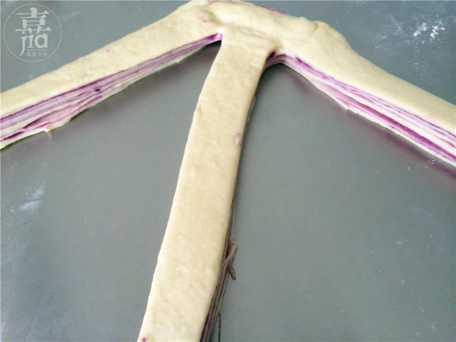 【中种大理石纹紫薯吐司的做法步骤图】嘉嘉的自留地-制作
