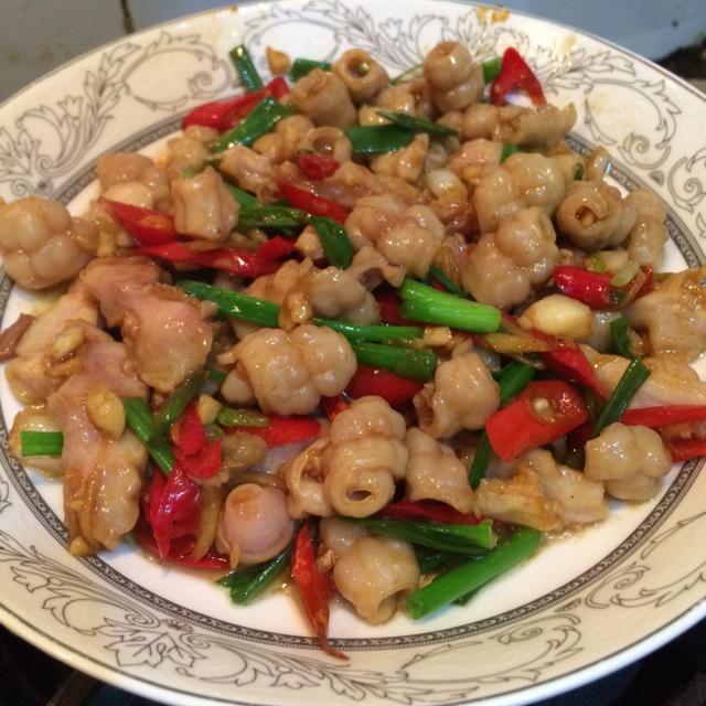 爆炒生肠的做法