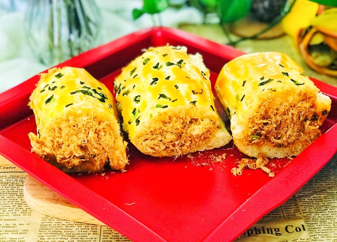 葱香肉松海苔面包卷