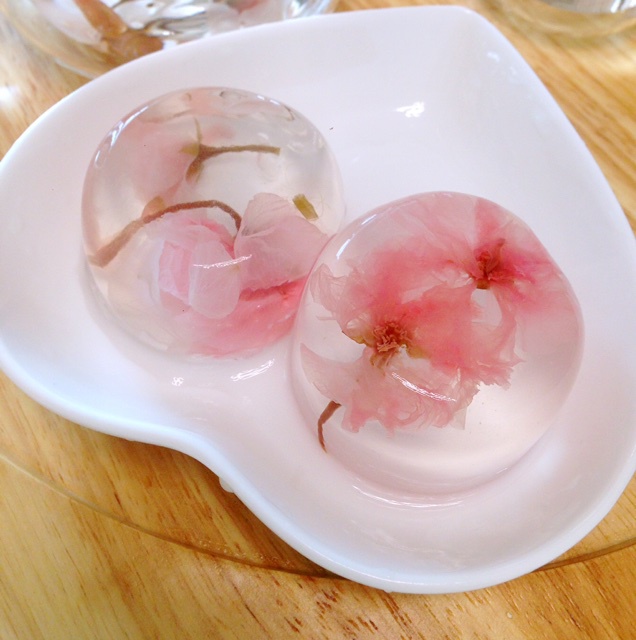 头盔璨做的樱花果冻