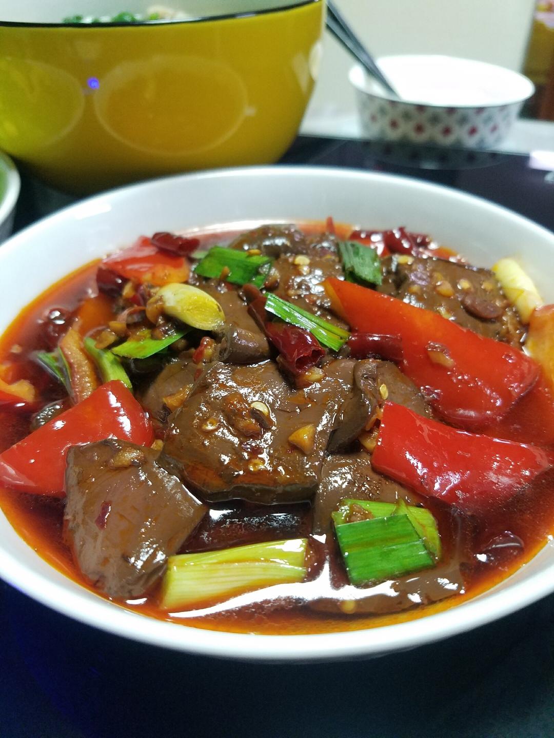 炒鸭血