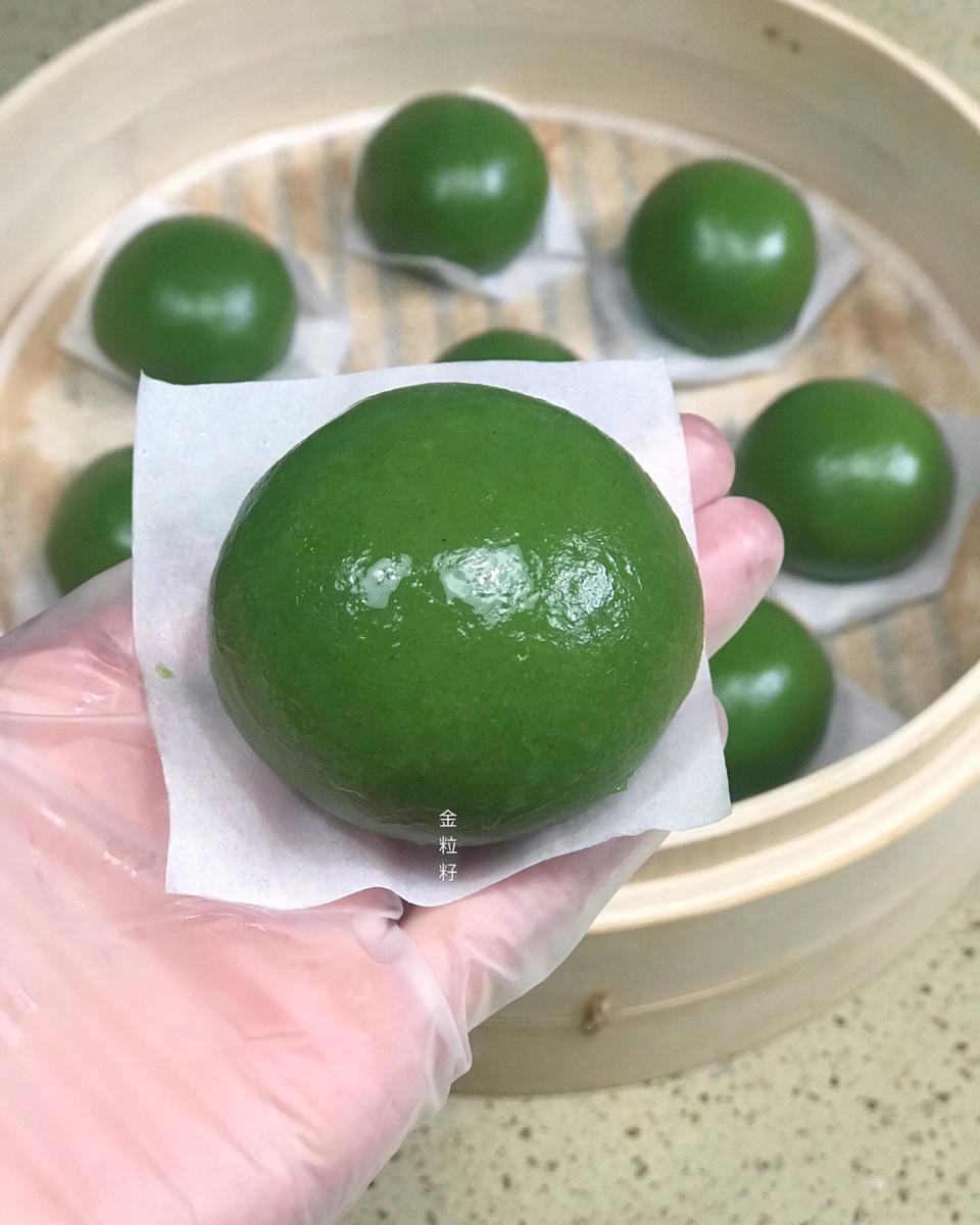 金粒籽做的青团