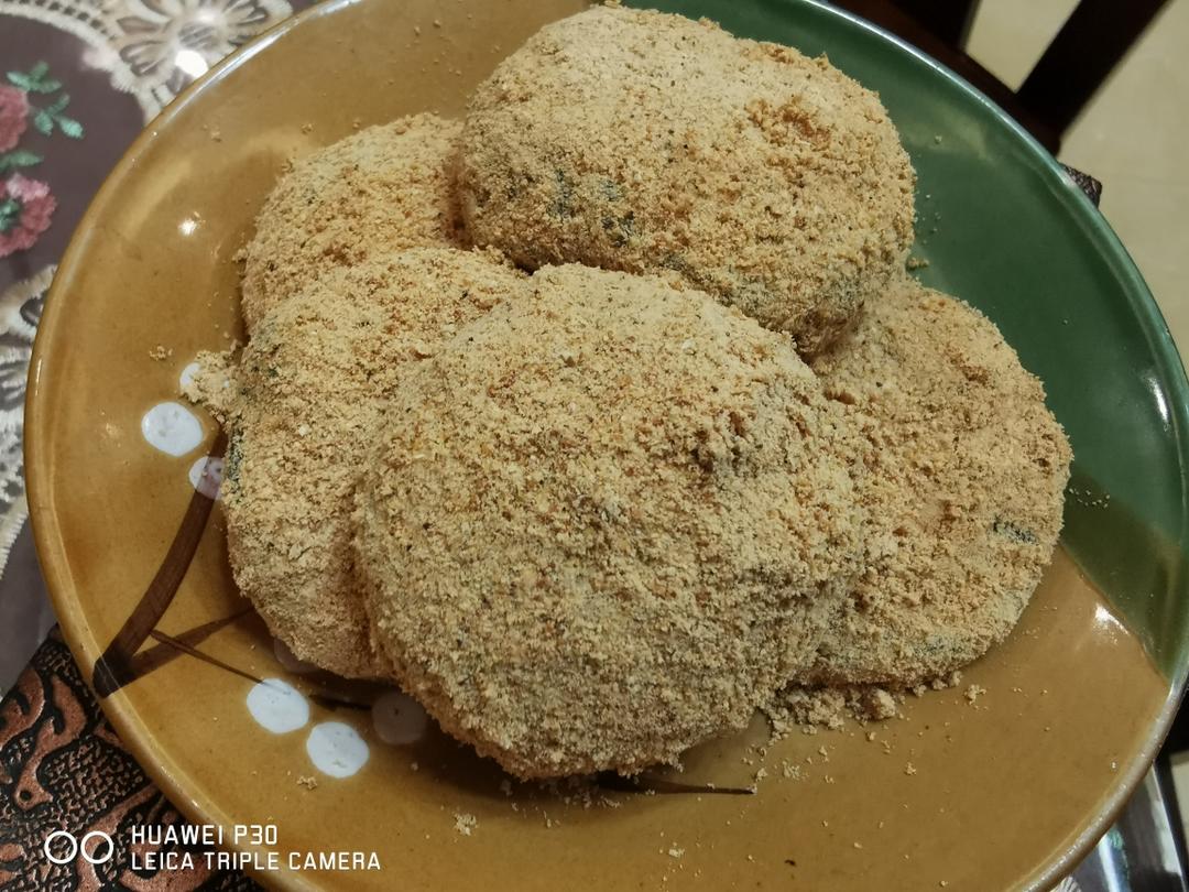 熟黄豆粉糯米糍粑