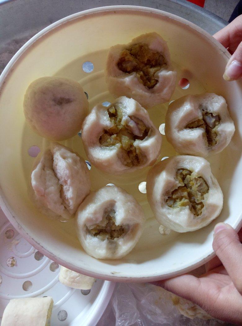 hjy何胖胖做的红薯馅馒头