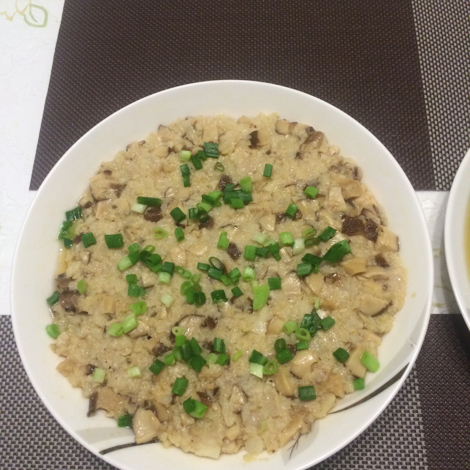 遇见匿名做的香菇马蹄蒸肉饼