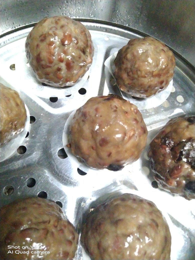 娜样的人做的网红粘豆包蜜豆红枣粘豆包